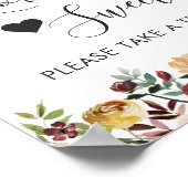 ラブイズスイートデザートバー素朴ブルゴーニュフローラ ポスター (角)