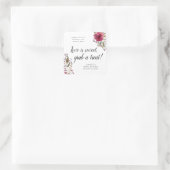 ラブイズスイートトリートブルゴーニュフローラブライダルシャワー スクエアシール (バッグ)