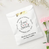 ラブイズスイートドーナツありがとう結婚式の引き出物バッグ フェイバーバッグ (封をした状態)