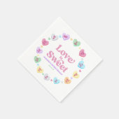 ラブイズスイートバレンタインズデイキャンディブライダルシャワー スタンダードカクテルナプキン (角)
