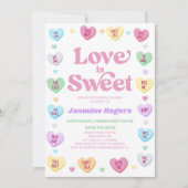 ラブイズスイートバレンタインズデイキャンディブライダルシャワー 招待状 (正面)