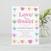 ラブイズスイートバレンタインズデイキャンディブライダルシャワー 招待状 (スタンド正面)