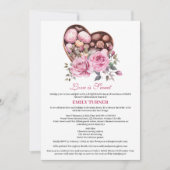 ラブイズスイートバレンタインテーマブライダルシャワー 招待状 (正面)