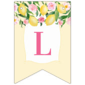 ラブイズスイートピンクイエローレモンブライダルシャワー バンティングフラッグ (第2の旗)