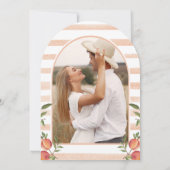 ラブイズスイートピーチフルーツアーチブライダルシャワー 招待状 (裏面)