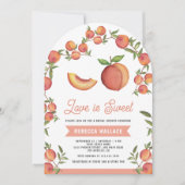 ラブイズスイートピーチフルーツアーチブライダルシャワー 招待状 (正面)