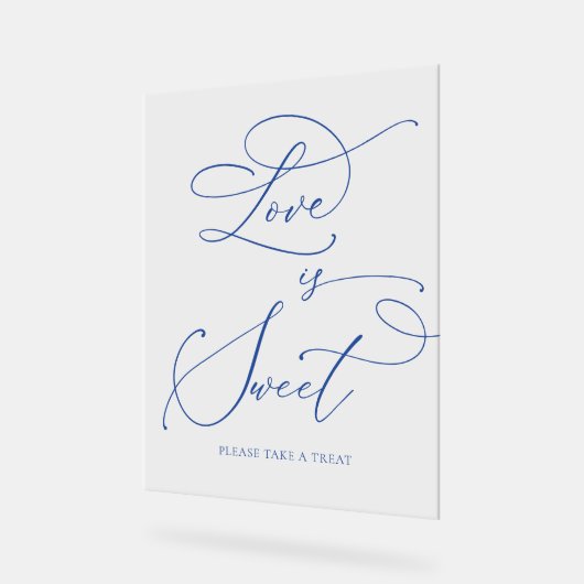 ラブイズスイートマルセイユブルーデザートバー アクリルサイン (傾斜)