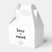 ラブイズスウィートはっきりしたタイポグラフィ結婚式の引き出物 フェイバーボックス (正面サイド)