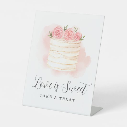 ラブイズスウィートブライダルシャワーテイクアトリート 台座サイン (正面)