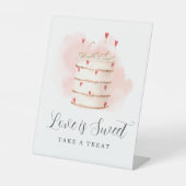 ラブイズスウィートブライダルシャワーテイクアトリート 台座サイン (正面)