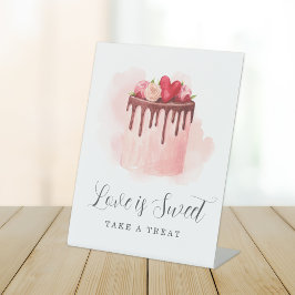 ラブイズスウィートブライダルシャワーテイクアトリート 台座サイン