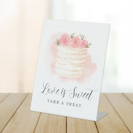 ラブイズスウィートブライダルシャワーテイクアトリート 台座サイン