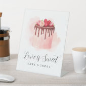 ラブイズスウィートブライダルシャワーテイクアトリート 台座サイン (インサイチュ)