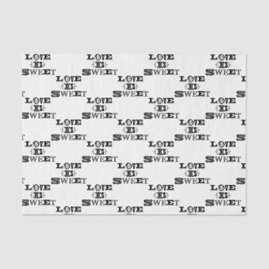 ラブイズスウィートヴィンテージ結婚タイポグラフィカスタムズ 薄葉紙 (正面)