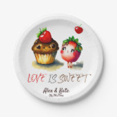 ラブイズスウィート紙プレート ペーパープレート (正面)