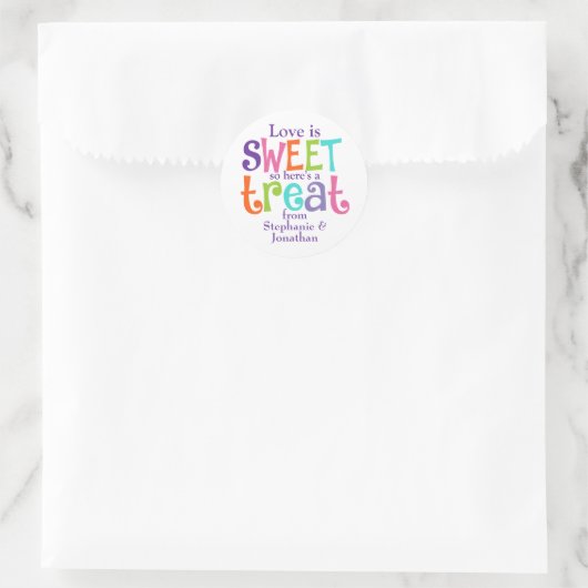 ラブイズスウィート結婚式の引き出物 ラウンドシール (バッグ)