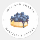 ラブイズスウィート(チーズケーキ)ブライダルシャワー ラウンドシール (正面)