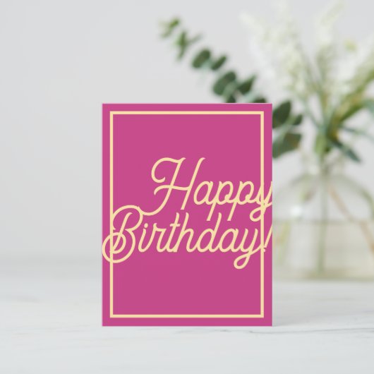 ラブイズピンクハッピーバースデーカード ポストカード (スタンド正面)
