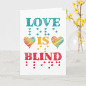 ラブイズブラインド点字ハート カード (黄色い花)