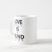 ラブイズブラインド点字 コーヒーマグカップ (正面左)
