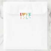 ラブイズブラインド点字 スクエアシール (バッグ)