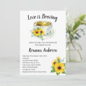 ラブイズブルーイングひまわり茶ブライダルシャワー 招待状 (スタンド正面)