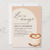 ラブイズブルーイングアーチコーヒーカフェブライダルシャワー 招待状 (正面)