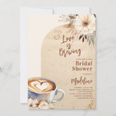 ラブイズブルーイングアーチコーヒーブライダルシャワー 招待状 (正面)