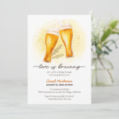 ラブイズブルーイングウォーターカラービールブライダルシャワー 招待状 (スタンド正面)