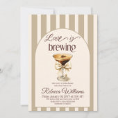 ラブイズブルーイングエスプレッソマルティニボウブライダルシャワー 招待状 (正面)