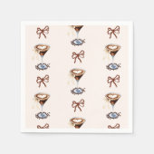 ラブイズブルーイングエスプレッソマルティニボウブライダル スタンダードカクテルナプキン (正面)