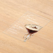 ラブイズブルーイングエスプレッソマルティーニブライダルシャワー アクリル招待状 (レイダウン)