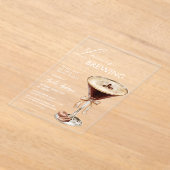 ラブイズブルーイングエスプレッソマルティーニブライダルシャワー アクリル招待状 (レイダウン)