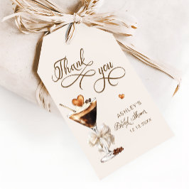 ラブイズブルーイングエスプレッソマルティーニブライダルシャワー ギフトタグ