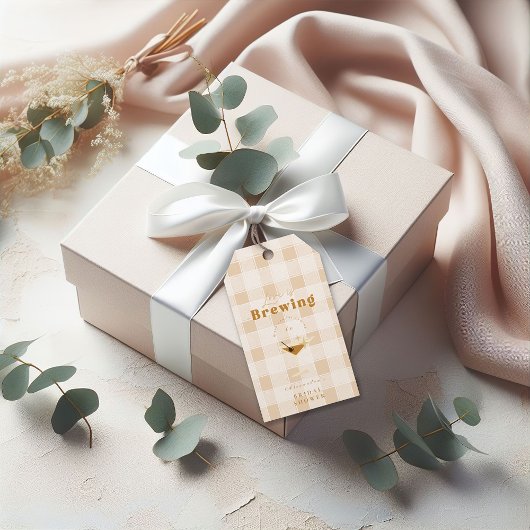 ラブイズブルーイングエスプレッソマルティーニブライダルシャワー ギフトタグ