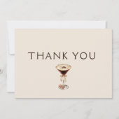 ラブイズブルーイングエスプレッソマルティーニブライダルシャワー サンキューカード (正面)