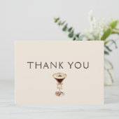 ラブイズブルーイングエスプレッソマルティーニブライダルシャワー サンキューカード (スタンド正面)