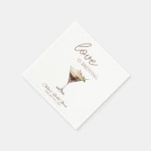 ラブイズブルーイングエスプレッソマルティーニブライダルシャワー スタンダードカクテルナプキン (角)