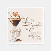 ラブイズブルーイングエスプレッソマルティーニブライダルシャワー スタンダードカクテルナプキン (正面)
