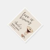 ラブイズブルーイングエスプレッソマルティーニブライダルシャワー スタンダードカクテルナプキン (角)