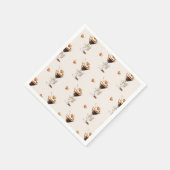 ラブイズブルーイングエスプレッソマルティーニブライダルシャワー スタンダードカクテルナプキン (角)