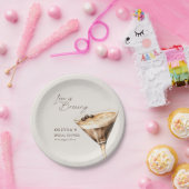 ラブイズブルーイングエスプレッソマルティーニブライダルシャワー ペーパープレート (パーティー)