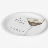 ラブイズブルーイングエスプレッソマルティーニブライダルシャワー ペーパープレート (アングル)