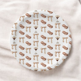 ラブイズブルーイングエスプレッソマルティーニブライダルシャワー ペーパープレート