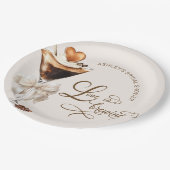 ラブイズブルーイングエスプレッソマルティーニブライダルシャワー ペーパープレート (アングル)