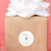 ラブイズブルーイングエスプレッソマルティーニブライダルシャワー ラウンドシール