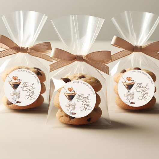 ラブイズブルーイングエスプレッソマルティーニブライダルシャワー ラウンドシール