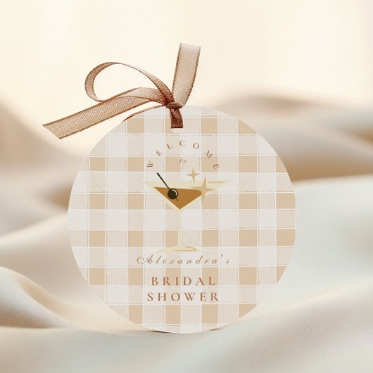 ラブイズブルーイングエスプレッソマルティーニブライダルシャワー ラウンドシール