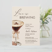 ラブイズブルーイングエスプレッソマルティーニブライダルシャワー 招待状 (スタンド正面)