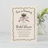 ラブイズブルーイングエスプレッソマルティーニブライダルシャワー 招待状 (スタンド正面)